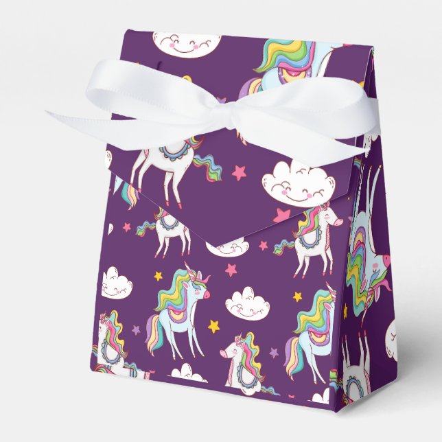 Pattern Unicorn Funny Magic Horse    Favor Box (Front Side)