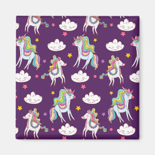 Pattern Unicorn Funny Magic Horse  Magnet