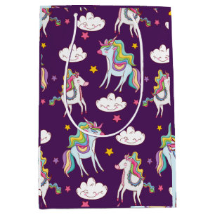 Pattern Unicorn Funny Magic Horse      Medium Gift Bag