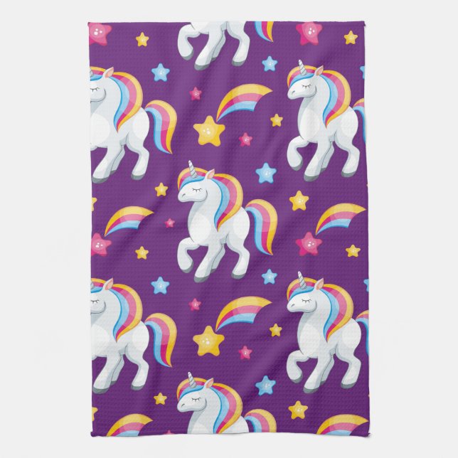 Pattern Unicorn Magic Horse Cute      Kitchen Towel (Vertical)