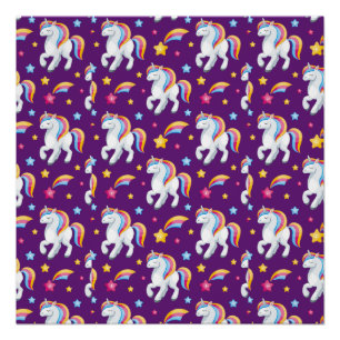 Pattern Unicorn Magic Horse Cute    Poster
