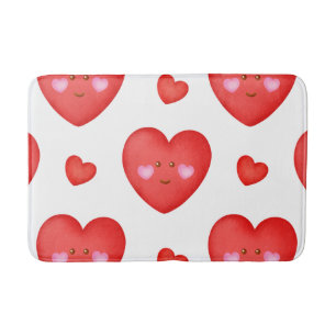 Pattern Valentine Background With Heart Love     Bath Mat