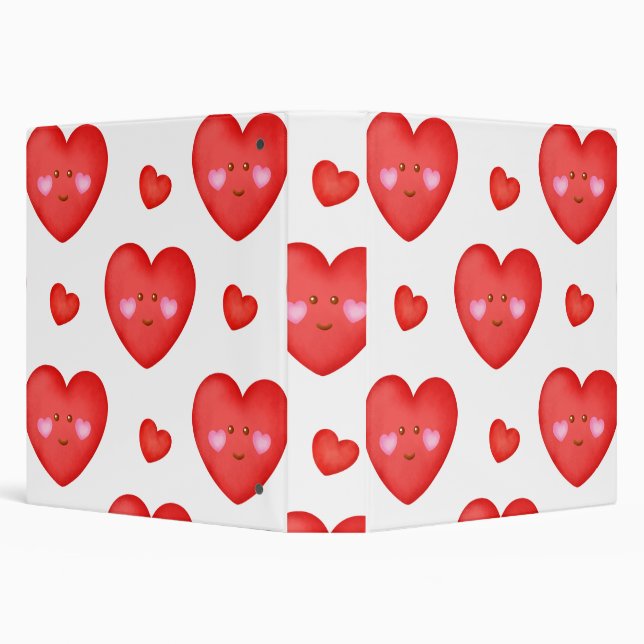 Pattern Valentine Background With Heart Love      Binder (Background)