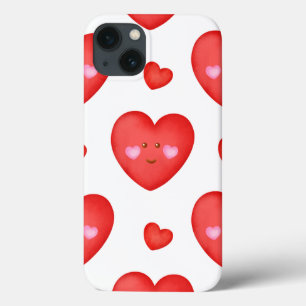 Pattern Valentine Background With Heart Love    iPhone 13 Case