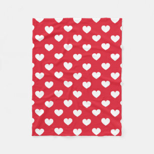 Pattern Valentine Background With Hearts Love Fleece Blanket