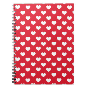 Pattern Valentine Background With Hearts Love Notebook