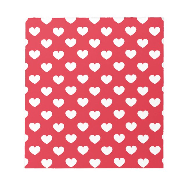 Pattern Valentine Background With Hearts Love     Notepad (Front)
