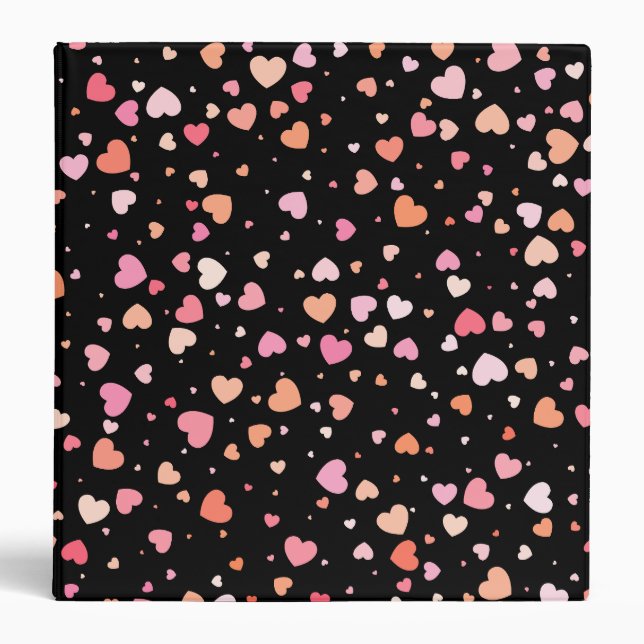 Pattern Valentine`s 2023 Background With Heart     Binder (Front)