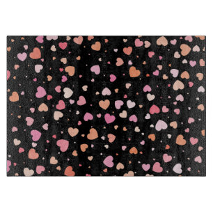 Pattern Valentine`s 2024 Background With Heart Cutting Board