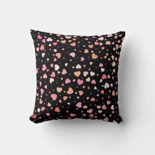 Pattern Valentine`s 2024 Background With Heart     Throw Pillow