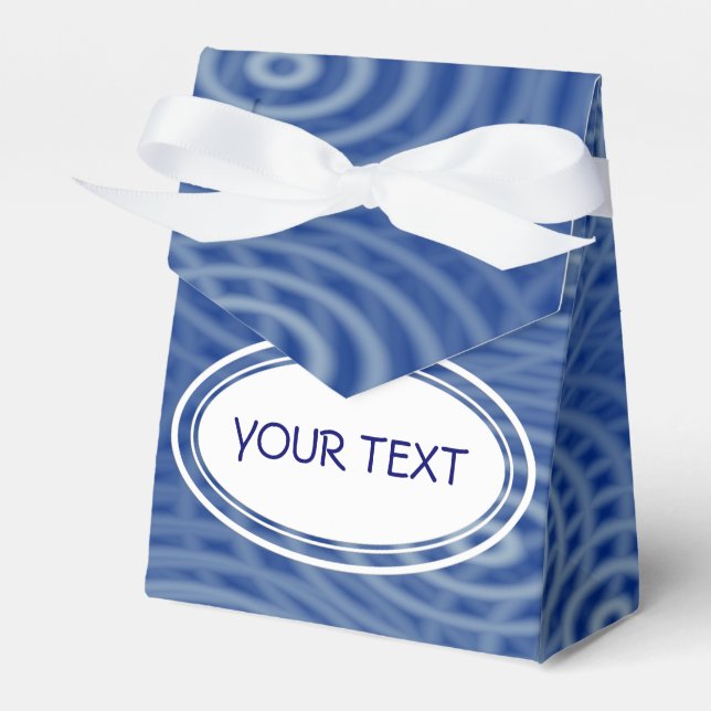 Pattern - water ripples light blue + your text favor box (Front Side)