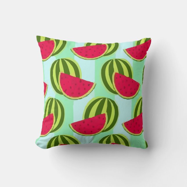 Pattern Watermelons Jungle Throw Pillow (Front)