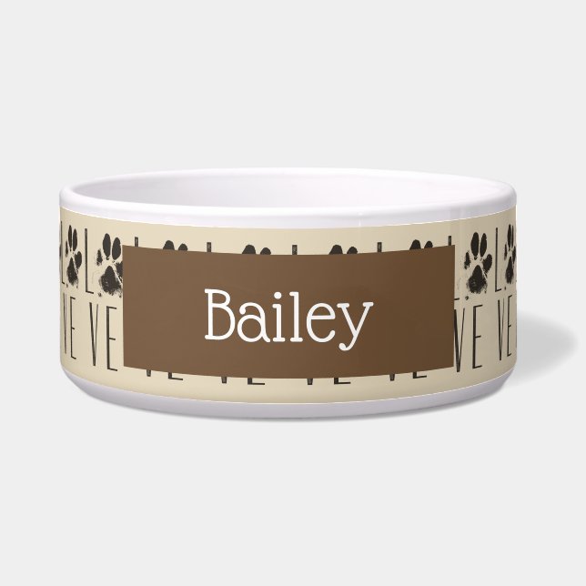 Pattern with a Paw Print that Spells Out Love (Front)