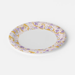 pattern with a princess paper plate