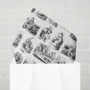 Pattern with Alice's Adventures in Wonderland Tissue Paper
