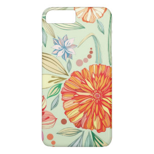 Pattern with asters iPhone 8 plus/7 plus case