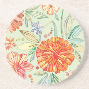 Pattern with asters coaster