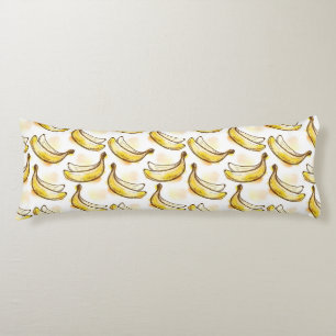 Pattern with banana body pillow