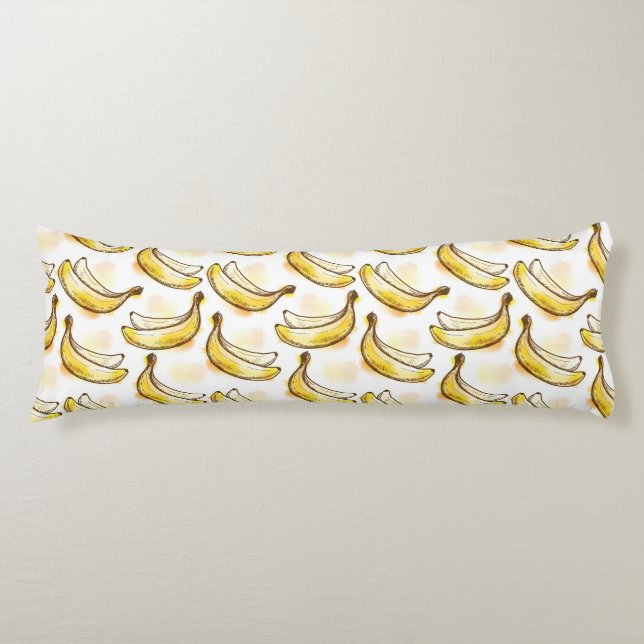 Pattern with banana body pillow (Front)