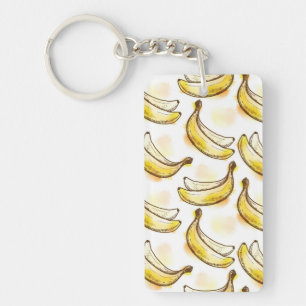 Pattern with banana keychain