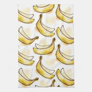 Pattern with banana kitchen towel