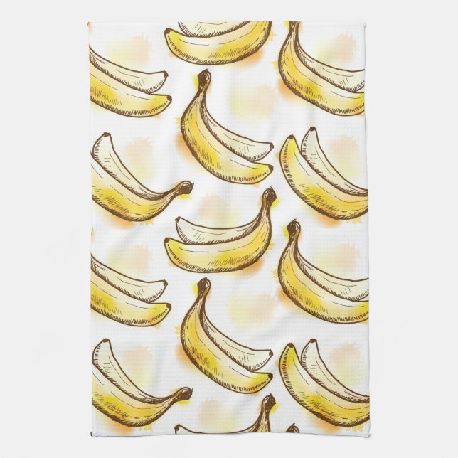 Pattern with banana kitchen towel (Vertical)