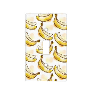 Pattern with banana light switch cover