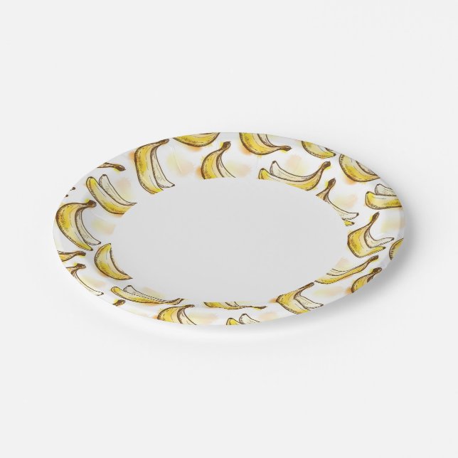 Pattern with banana paper plate (Angled)