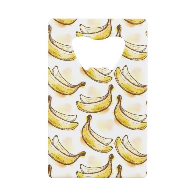 Pattern with banana wallet bottle opener (Front)