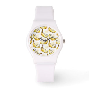 Pattern with banana watch