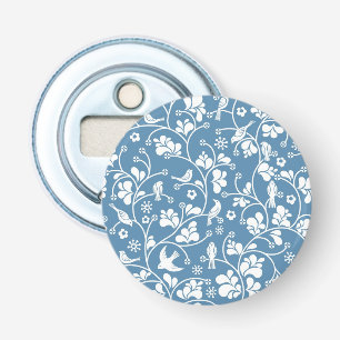 pattern with birds and plants ornament bottle opener