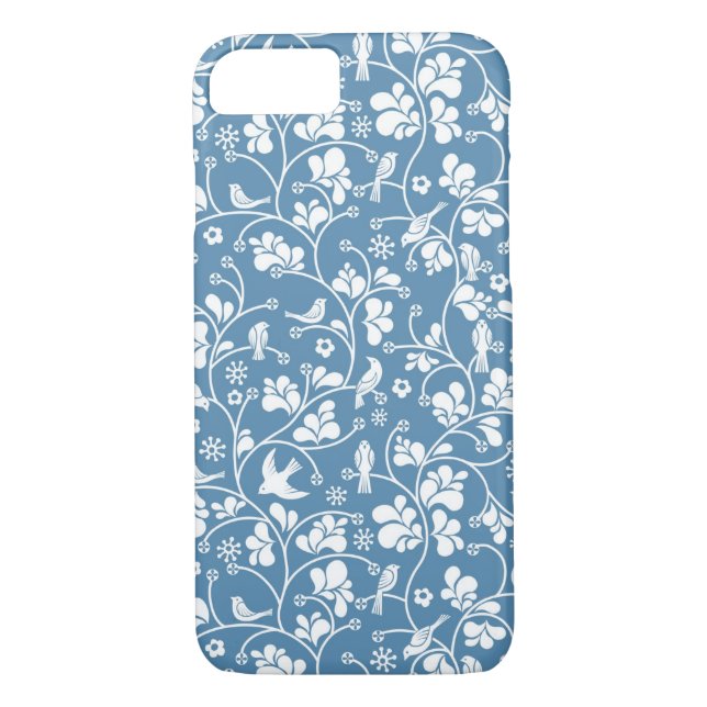 pattern with birds and plants ornament Case-Mate iPhone case (Back)