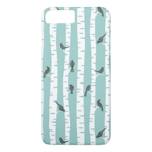 Pattern with birds and trees Case-Mate iPhone case (Back)
