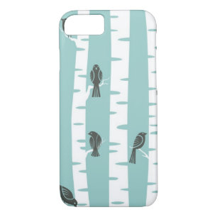 Pattern with birds and trees iPhone 8/7 case
