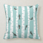 Pattern with birds and trees throw pillow<br><div class="desc">seamless vector pattern with birds and trees  © and ® Bigstock® - All Rights Reserved.</div>