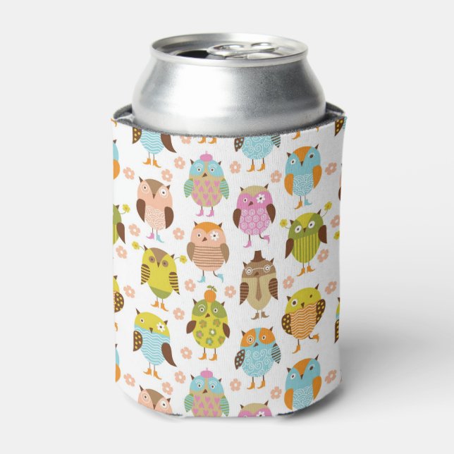 pattern with birds can cooler (Can Front)