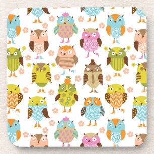 pattern with birds coaster