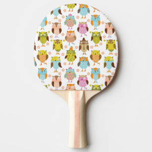 pattern with birds ping pong paddle
