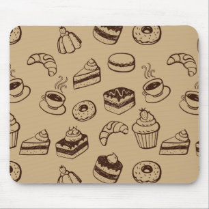 Pattern With Cakes, Desserts And Bakery Mouse Pad