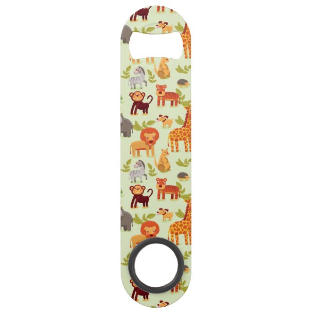 Pattern With Cartoon Animals Bar Key (Front)