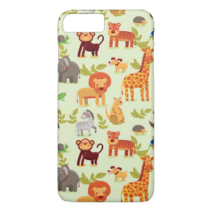 Pattern With Cartoon Animals iPhone 8 Plus/7 Plus Case