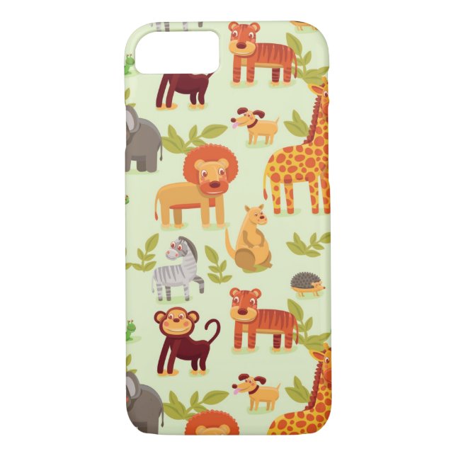 Pattern With Cartoon Animals Case-Mate iPhone Case (Back)