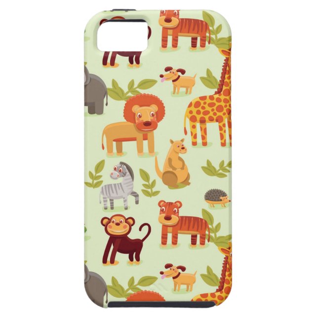 Pattern With Cartoon Animals Case-Mate iPhone Case (Back)