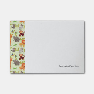 Pattern With Cartoon Animals Post-it Notes