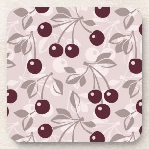 Pattern with Cherries 2 Coaster