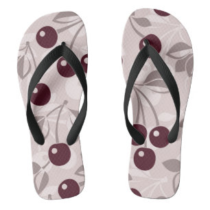 Pattern with Cherries 2 Flip Flops