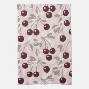 Pattern with Cherries 2 Kitchen Towel