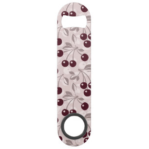 Pattern with Cherries 2 Speed Bottle Opener