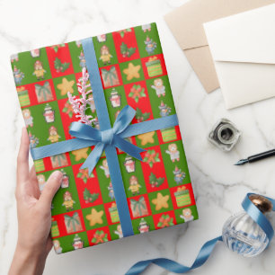 Pattern with Christmas drawings Wrapping Paper