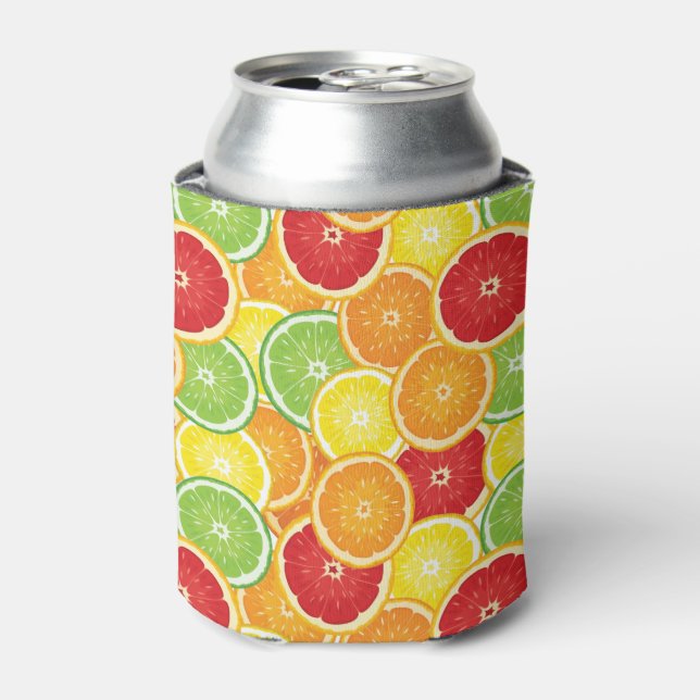 Pattern with citrus fruits can cooler (Can Front)